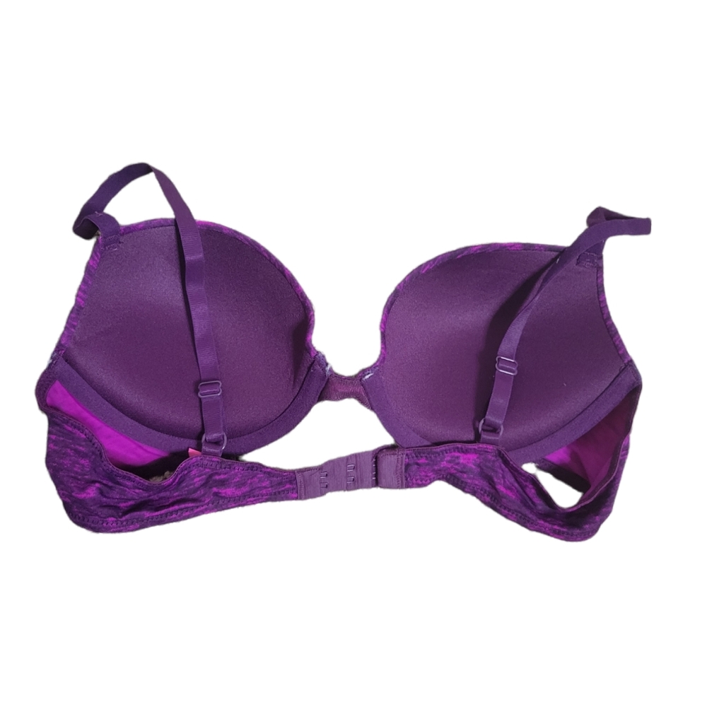 Bra La senza 34b padded heather purple black print - Picture 3 of 3